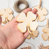 Factory Direct Craft Unfinished Wood 3" Shamrocks Garland Kit for St Patrick's Day Decorating and Craft Activities Factory Direct Craft
