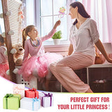 OPUHOHR 18 Sets Wood Fairy Wands Craft Project Kits, Princess Fairy Wands Kit with Gem Stickers, Ribbons Unfinished Wooden DIY Magical Wand, DIY OPUHOHR