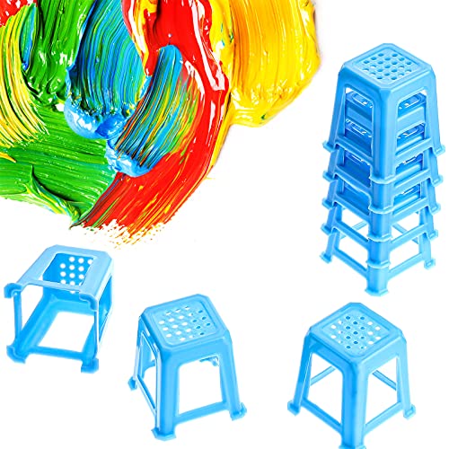 8 Pieces Canvas Stands Paint Stands for Painting Mini Canvas Feet Risers Canvas Support Stands for Fluid Acrylic Pouring Paint Supplies (Blue) - WoodArtSupply