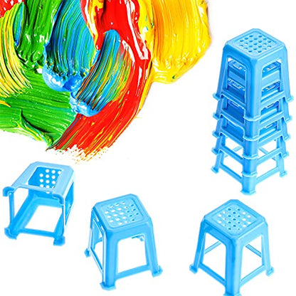 8 Pieces Canvas Stands Paint Stands for Painting Mini Canvas Feet Risers Canvas Support Stands for Fluid Acrylic Pouring Paint Supplies (Blue) - WoodArtSupply