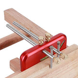 Woodworking Marking Gauge Mortise Gauge Ruler Double Head Aluminium Alloy Carpenter Tool Mortise Gauge Scriber Ruler Fafeicy