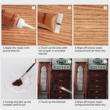 Wood Furniture Repair Kit - Set of 42 Hardwood Laminate Vinyl Floor Repair Kit Wood Fillers, Markers and Wax Sticks - Used for Cover Ups Scratches, SEISSO