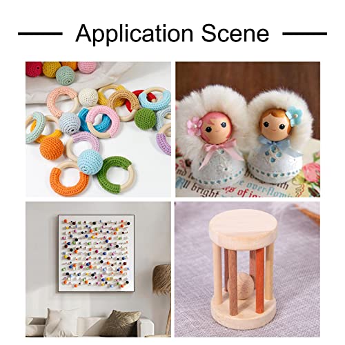 Craftdady 50Pcs 19-20mm Natural Round Wooden Balls 3/4 Inch Unfinished Hardwood Craft Balls Decorative Wood Spheres No Hole for Craft DIY Projects Craftdady