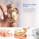 Rolio Metallic Foil Flakes, 3 Bottles (Gold, Copper, and Silver), Imitation Gold Foil Flakes for Epoxy, Nail Art, Painting, DIY Arts & Crafts, Slime, Rolio