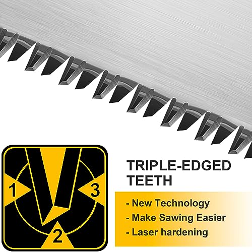 Hanpex 14" Pro Hand Saw, 11 TPI Fine-Cut Handsaw - Sharp Manual Saw Idea for Cutting Wood, Sawing, Gardening, Trimming, Plastic Pipe, Drywall Hanpex