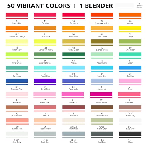 Dual Tip Brush & Chisel Tip Art Marker - Set of 50 Pastel Colors — Shuttle  Art