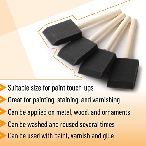 Bates- Foam Paint Brushes, Sponge Brushes, Sponge Paint Brush, Foam Brushes, Foam Brushes for Painting, Foam Brushes for Staining, Paint Sponges, - WoodArtSupply