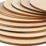 ZEONHAK 50 Pack 7.8 Inches Wood Circle for Craft, Natural Unfinished Wood Rounds, Round Wood Cutouts for Painting, DIY Craft, Decoration ZEONHAK