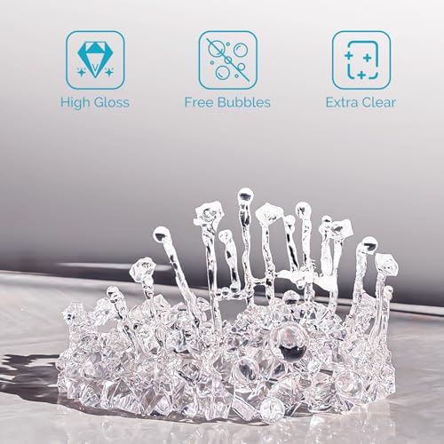 ULLFEU UV Resin 1000g Bulk No Odor Upgrade Clear UV Epoxy Resin Hard Fast Cure Resin Kit Jewelry Making Handmade DIY Craft Decoration Coating ULLFEU