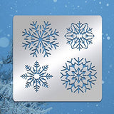 BENECREAT Snowflake Pattern Stainless Steel Stencil Template, 6.14x6.14inch Metal Journal Stencils Templates Tool for Wood Burning Pyrography and BENECREAT
