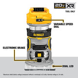 DEWALT 20V Max XR Cordless Router, Brushless, Tool Only (DCW600B) DEWALT