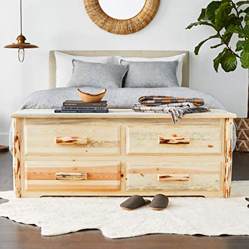 Montana Woodworks Sitting Chest - 4 Drawer Unfinished Montana Woodworks