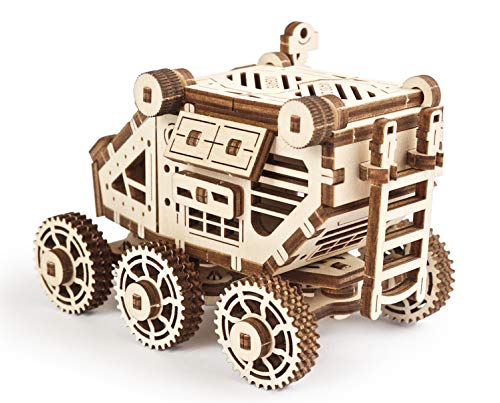 UGEARS Science STEM Mars Rover, DIY Engineering Activity, STEAM School Project, Mechanical Wooden Puzzle, Eco Building 3D Toy, Educational Gift for UGEARS