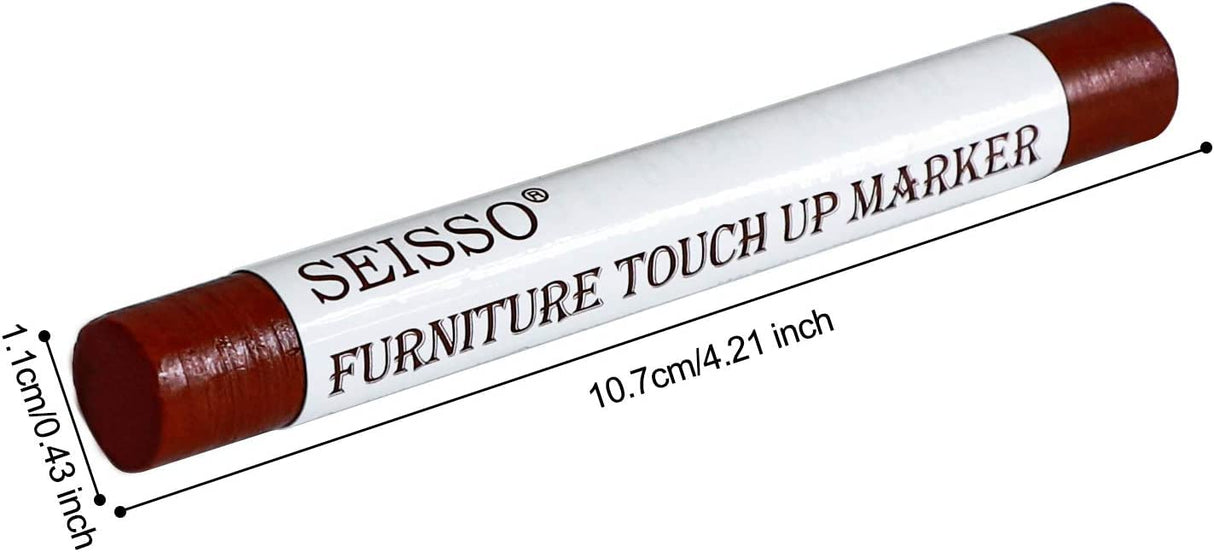 SEISSO Wood Filler Sticks, Furniture Wax Crayons for Scratches, 10 Pcs Wood Floor Repair Wax Filler Sticks, Touch Up Wax Sticks Repair Kit for SEISSO