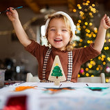 Abaodam 10pcs Mini Wooden Christmas Tree DIY Unfinished Wood Trees Blank Wooden Peg Dolls Unpainted Miniature Trees Statues for Arts Crafts Graffiti Abaodam