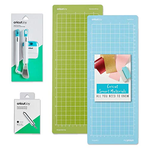 Cricut Joy Machine Beginner Accessory Bundle with Standard & Light Grip Mats, Starter Tool Set, Replacement Blade and Beginners eBook -Tools for DIY - WoodArtSupply