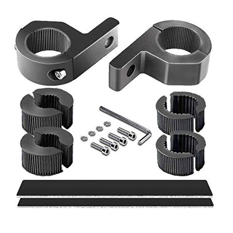 Horizontal Bar Clamp Mounting Kit - 4WDKING 2PCS 0.75"/1"/1.25" LED Light Bar LED Pods Fog Driving Lights Brackets for Bull Bar Tube Roof Roll Cage 4WDKING