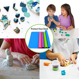 HiGift 4 Pack Silicone Mats for Crafts, Silicone Sheet for Crafts Resin Jewelry Casting Mat Pad, Waterproof Nonstick Heat-Resistant, Blue, Pink, HiGift