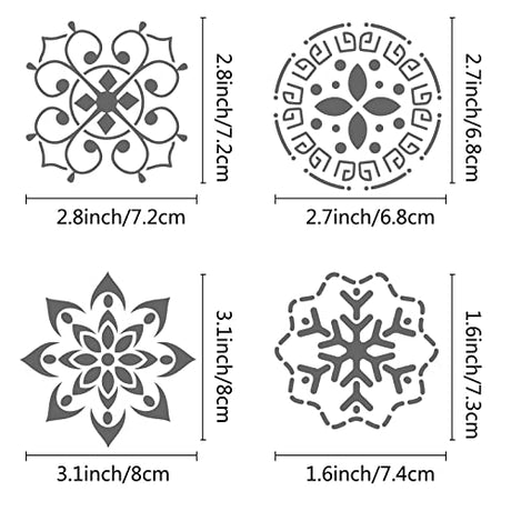GORGECRAFT 6.3 Inch Metal Flower of Life Stencil Stainless Steel Mandala Painting Reusable Template Journal Tool for Painting, Wood Burning, GORGECRAFT