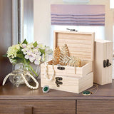 yarlung 8 Pack Unfinished Wooden Boxes for Crafts, 6x4x2 Inch Small Keepsakes Box Jewelry Storage Unpainted DIY Gifts Box for Treasure Chest, Art yarlung