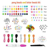 Dowsabel Bracelet Making Kit, 48 Colors Pony Beads Friendship Bracelet Kit Letter Beads Heart Beads for Jewelry Making, DIY Arts and Crafts Gifts for Dowsabel