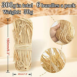 300g Natural Raffia Ribbon Raffia Grass - Sukh Raffia Straw for Florist Bouquets Decoration Crafts Ribbon for Gift Wrapping Christmas Gift Birthday Sukh