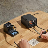 VEVOR Wood Burning Kit, 200~700°C Adjustable Temperature with Display, Dual Output Port with 2 Pyrography Pens, 23 Wire Nibs, 1 Pen Holder, 4 Wood VEVOR