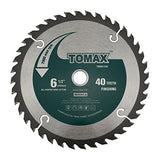 TOMAX 6-1/2-Inch 40 Tooth ATB Finishing Saw Blade with 5/8-Inch DMK Arbor TOMAX