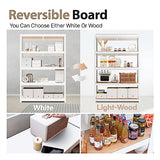 HOMEDANT House Z-Beam White 48" Wide Heavy Duty Garage Storage Shelving Adjustable 5-Tier Metal Shelves Laminated Organization Shelf Industrial HOMEDANT