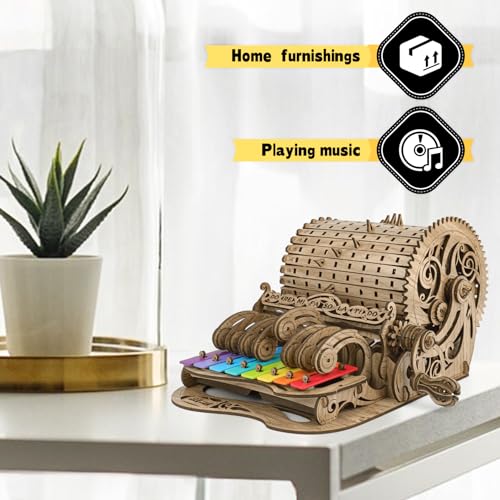 nicknack 3D Wooden Puzzle Model Kits for Adults & Teens Wood Musical Mechanic Puzzle Kids Christmas Birthday Gift - WoodArtSupply