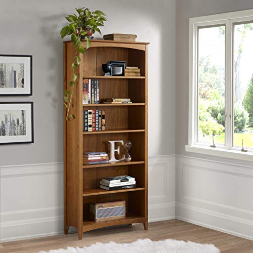 Camaflexi Shaker Style Solid Wood 6-Shelf Bookcase – 72 Inch Tall with Adjustable Shelving - WoodArtSupply