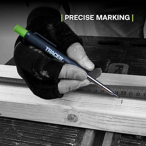 Tracer Deep Pencil Marker - Replacement Lead (6 Pack) - Site Holsters - All In One Marking Kit - Built For Construction SD Fire Alarms TRACER