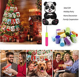 GemJelry DIY Latch Hook Kits for Adults Kids Panda Latch Hook Rug Cover Kits Hand Craft Embroidery Crochet Rugs with Preprinted Canvas Crochet Yarn GemJelry