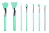 LORMAY 7 Pcs Silicone Brush applicator kit for UV Resin Epoxy Art Crafting and Cream Makeup Products (Mint Green) LORMAY