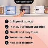 Lockabox One™ | Compact and Hygienic Lockable Storage Box for Food, Medicines, Tech and Home Safety | One Size 12 x 8 x 6.6 inches externally (Jet) Lockabox