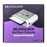 BRANTMAKER Nail Dust Collector with Brush and 2 Reusable Filters, 60W Vacuum Dust Fan for Acrylic Nails (Pink) BRANTMAKER