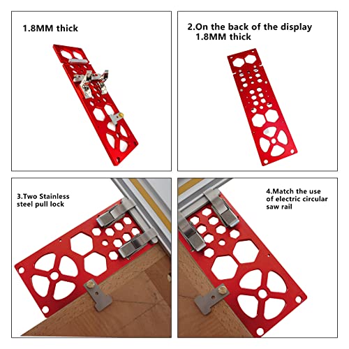 340mm Track Saw Square, 90° Right Angle Circular Saw Guide Rail Electric Circular Saw Track Angle Stop Track Saw Square Accessories Compatible with SYWAN