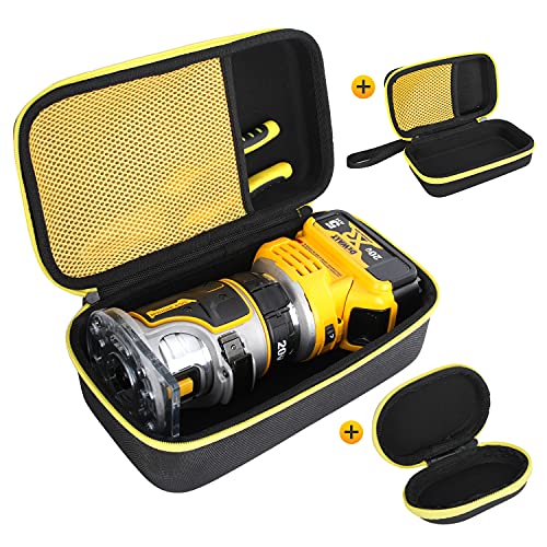 3 Pcs Hard Case,Case for DEWALT 20V Max XR Cordless Router, Brushless(DCW600B),Portable Carrying Storage Bag for Router Bits, Case Only AIKANG