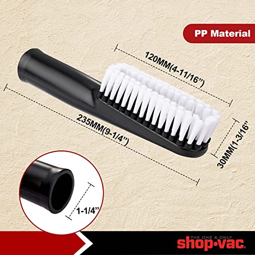 Shop-Vac 2PC 8011848 Car Cleaning Kit, 1-1/4 in. Diameter, Flexible Crevice Tool & Soft Auto Brush Shop-Vac