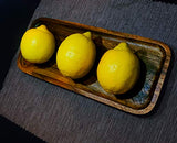 Wooden Serving Tray and Platters Dishwasher Safe Set of 3 Unfinished Wooden Platters Party Plates Bar Plate Wooden TV Trays Fruit Serving Food Board wood tray