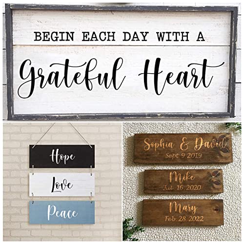 Letter Stencils for Painting on Wood - 46 Pack Large Alphabet Stencil Templates with Numbers and Signs, Reusable Letters and Numbers Stencils in 4 REOLAN