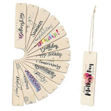 Tofficu 1 Set Wooden Bookmark Blank Tags Hand Made Hanging Tags Wood Art Bookmarks Wood Crafts Tags Unfinished Wooden Slices with Holes Unfinished Tofficu