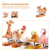 Stapler Set 1PC Wooden Animal Stapler, Squirrel Staplers for Desk, Squirrel Desktop Stitcher Handmade Wood Carving Statue Sculpture for Office Zerodeko