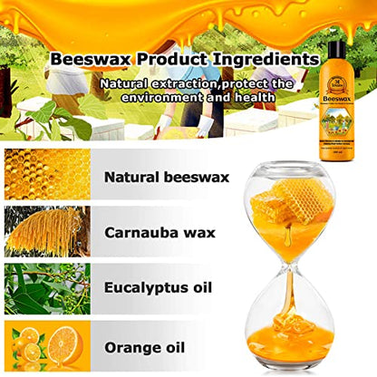 CARGEN Beeswax Furniture Wood Polish - Wood Seasoning Beeswax Oil for Wood Natural Wood Polish and Conditioner Restore A Finish 300ML Christmas - WoodArtSupply