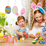 PartyKindom 20pcs Wood Easter Egg Wood Craft Ornaments Unfinished Wood Cutout Easter Eggs for Kids Egg Wood DIY Crafts Cutouts Eggs Shape Wood PartyKindom