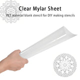 EGOSKY 12Pcs 7mil Blank Stencil Sheets, 12 x 12 inch Mylar Template Stencil Material for Cricut & Silhouette Machines EGOSKY