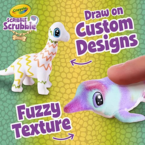 Crayola Scribble Scrubbie Pets Dinosaur Waterslide, Dinosaur Toys for Kids, Pet Grooming Set, Holiday Gifts for Kids, Ages 3+