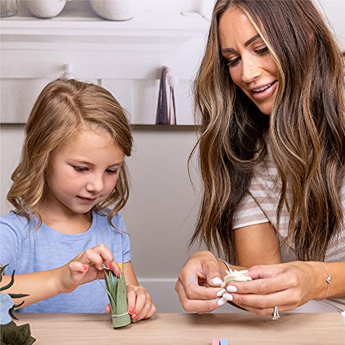 Hapinest Make Your Own Potted Felt Succulents | DIY Arts and Crafts Kit for Adults, Teens and Kids Girls Ages 6 7 8 9 10 11 12 Years Old and Up | Art Hapinest