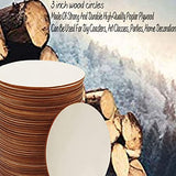 WLIANG 50 Pcs 3 Inch Wood Circles for Crafts, Unfinished Blank Wooden Circles Round Disc Cutouts for DIY, Painting, Staining, Christmas, Coasters WLIANG