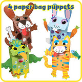 READY 2 LEARN Big Craft Combo Box - 800+ Pieces - 16 Projects for Kids Ages 4-8 - All in One Craft Kit - Paper Bag Puppets, Dough Creations and More! READY 2 LEARN